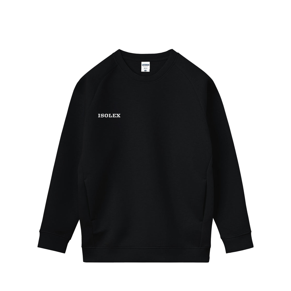 ISOLEX ドライストレッチクルーネックトレーナー black image