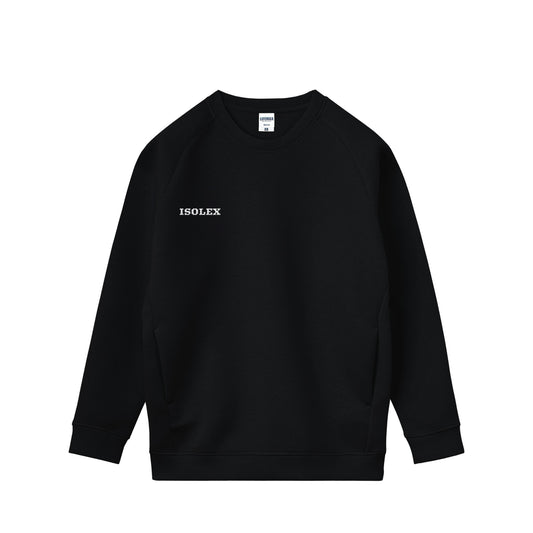 ISOLEX ドライストレッチクルーネックトレーナー black image