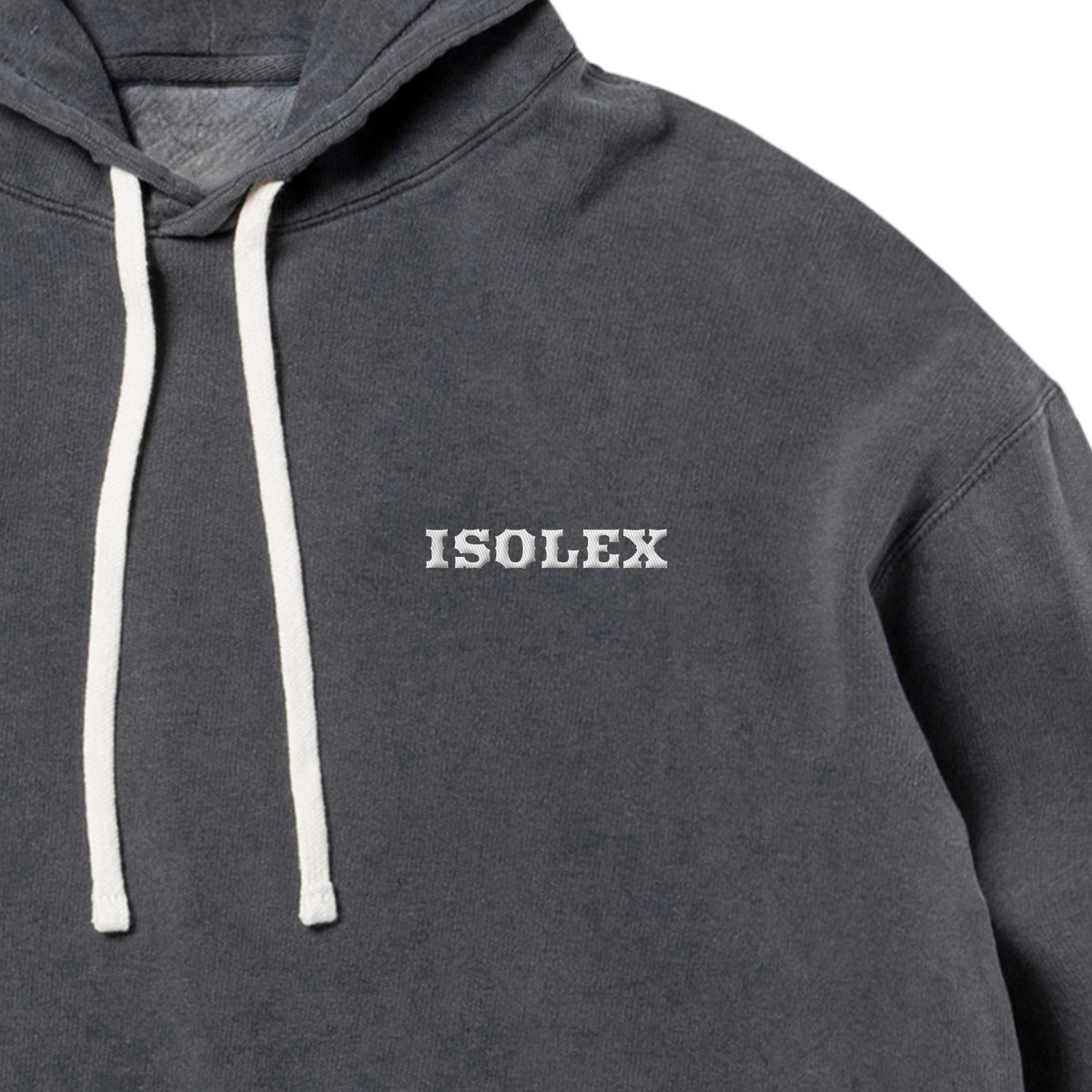 ISOLEX 6.4オンスガーメントダイライトウェイトフーデッドスウェットシャツ pepper image