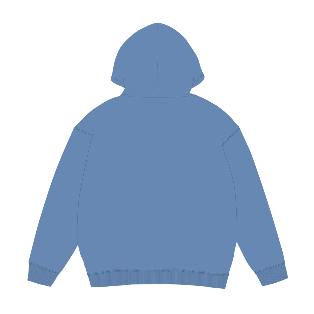 ISOLEX 6.4ozガーメントダイライトウェイトフーデッドスウェットシャツ blue-jean image