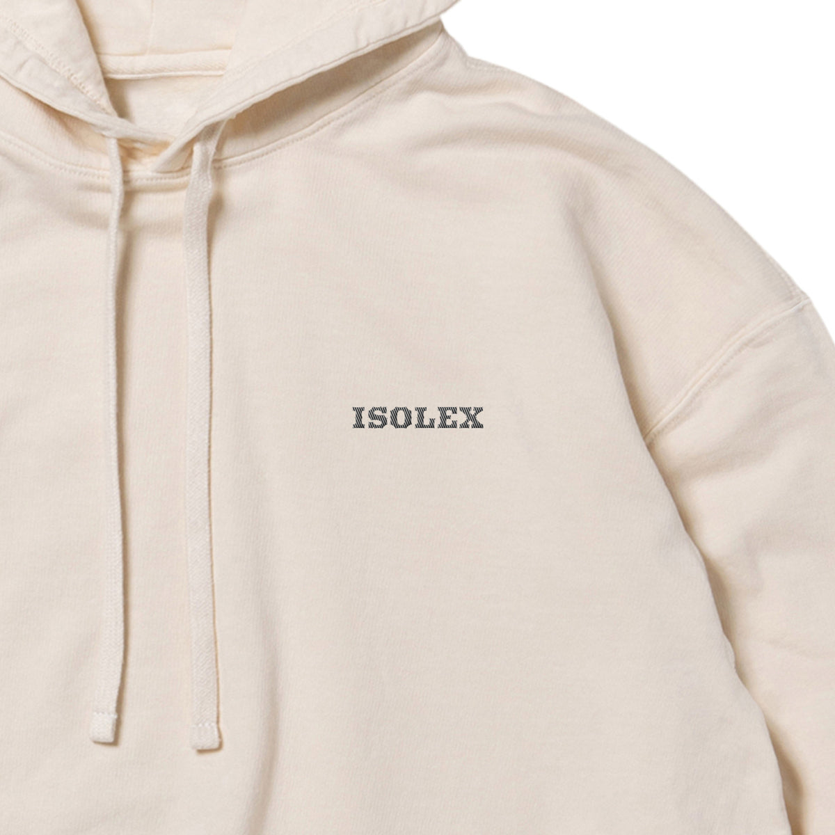 ISOLEX 6.4ozガーメントダイライトウェイトフーデッドスウェットシャツ ivory image