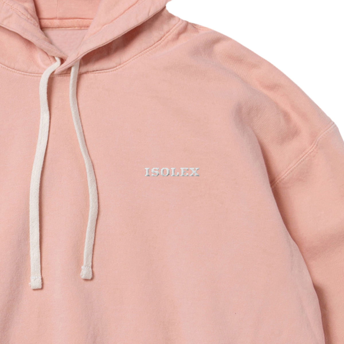 ISOLEX 6.4ozガーメントダイライトウェイトフーデッドスウェットシャツ peachy image
