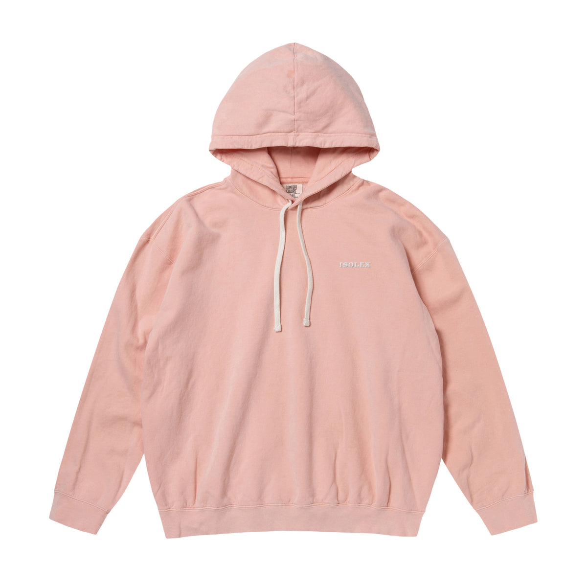ISOLEX 6.4ozガーメントダイライトウェイトフーデッドスウェットシャツ peachy image