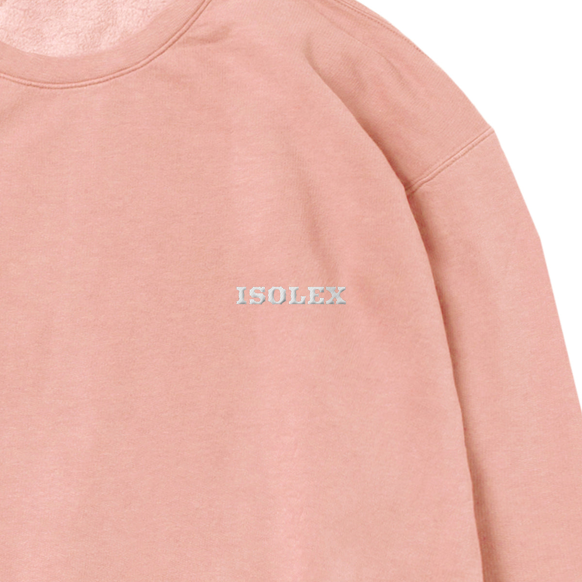 ISOLEX 6.4ozガーメントダイライトウェイトクルーネックスウェットシャツ peachy image