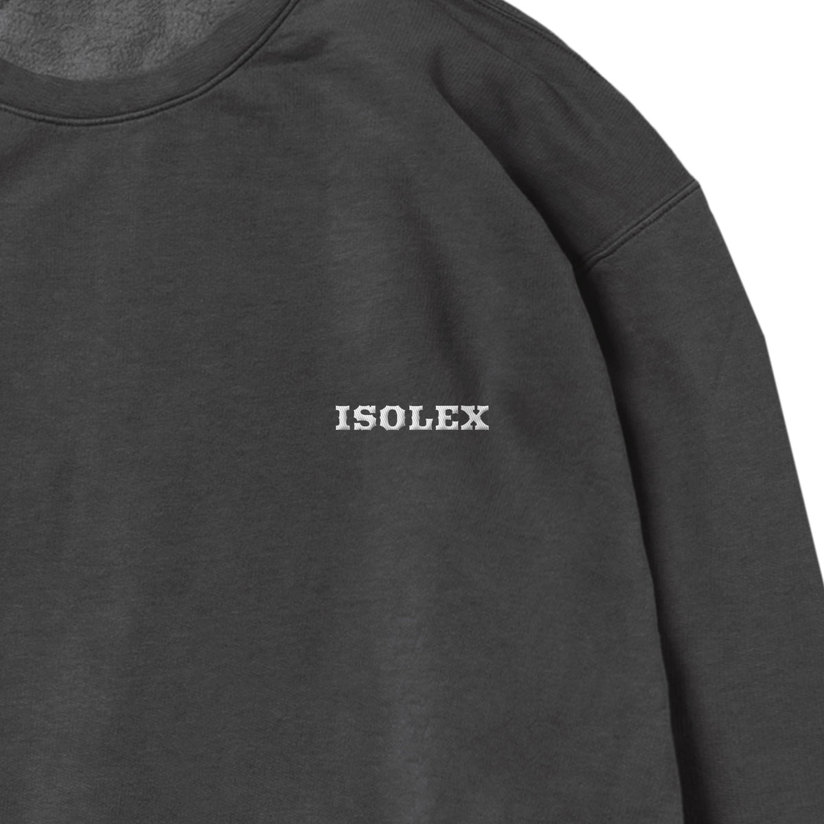ISOLEX 6.4ozガーメントダイライトウェイトクルーネックスウェットシャツ pepper image