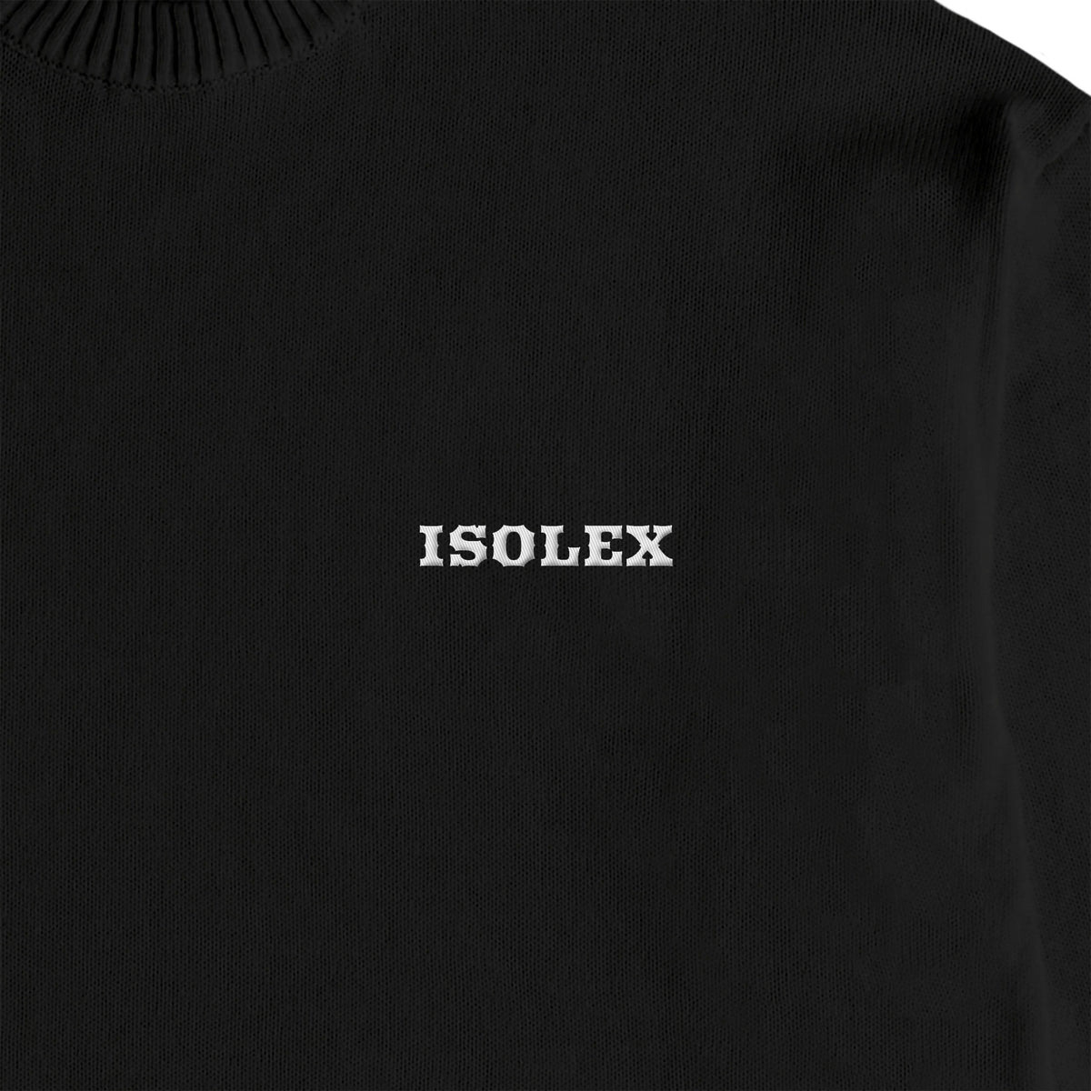 ISOLEX コットンニットセーター black image