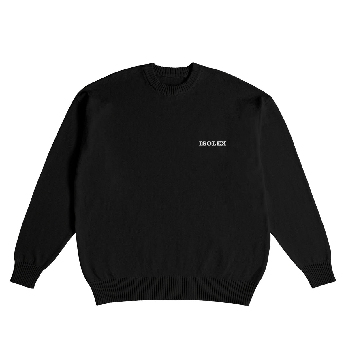 ISOLEX コットンニットセーター black image