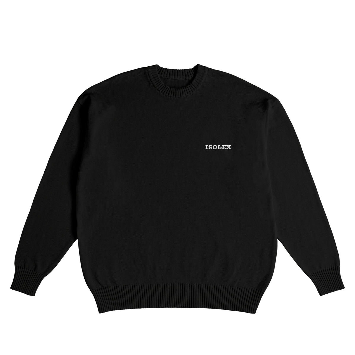 ISOLEX コットンニットセーター black image