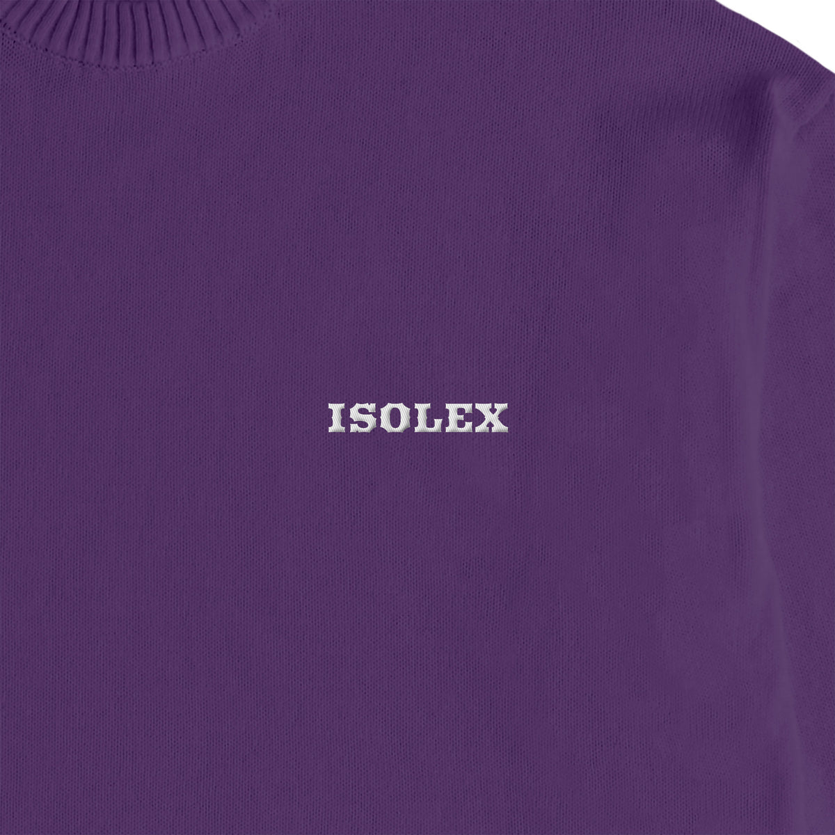 ISOLEX コットンニットセーター purple image