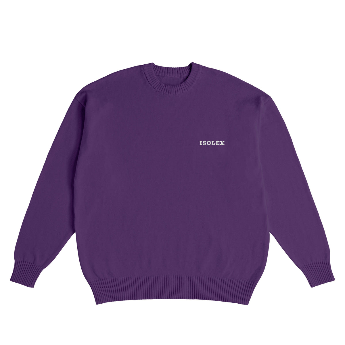 ISOLEX コットンニットセーター purple image