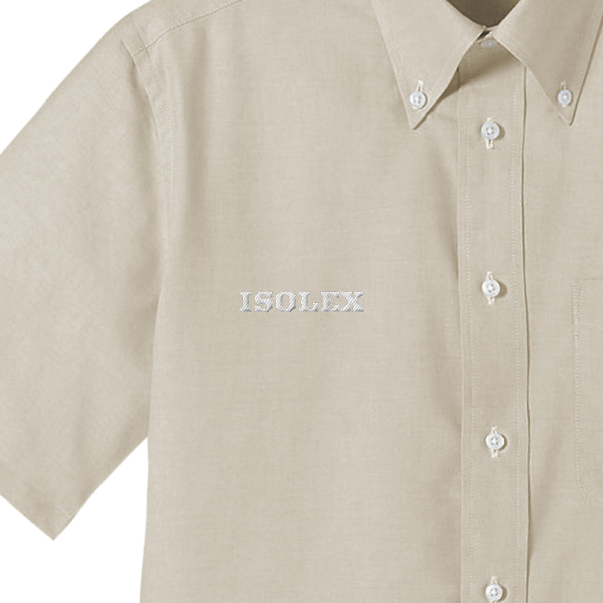 ISOLEXオックスフォード半袖シャツ beige image