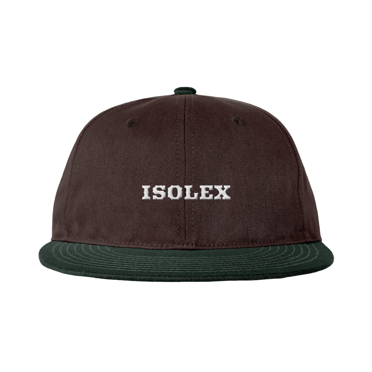 ISOLEX レトロスタイルキャップ ツートーン dark-brown-x-kombu-green image